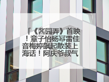 《酱园弄》首映！章子怡杨幂雷佳音梅婷飙起散装上海话！阿庆爷叔气氛组！独独没见他……