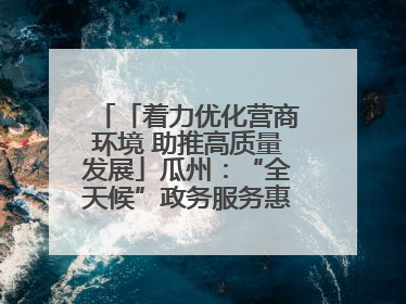 「着力优化营商环境 助推高质量发展」瓜州：“全天候”政务服务惠企便民