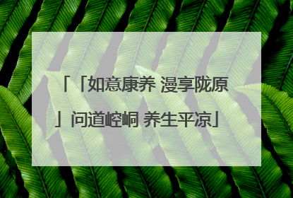 「如意康养 漫享陇原」问道崆峒 养生平凉