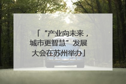 “产业向未来，城市更智慧”发展大会在苏州举办