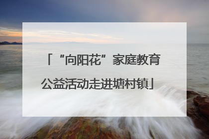 “向阳花”家庭教育公益活动走进塘村镇