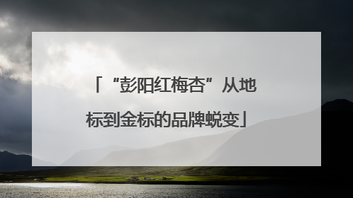 “彭阳红梅杏”从地标到金标的品牌蜕变