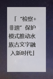 “检察+非遗”保护模式推动水族古文字融入新时代