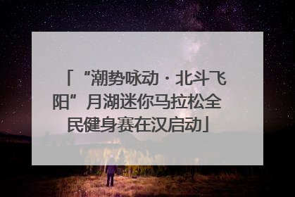 “潮势咏动・北斗飞阳”月湖迷你马拉松全民健身赛在汉启动