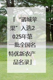 “诸城苹果”入选2025年第一批全国名特优新农产品名录