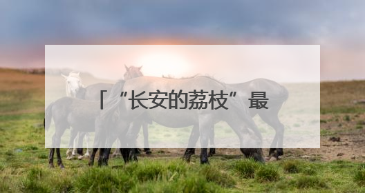 “长安的荔枝”最可能来自哪儿？