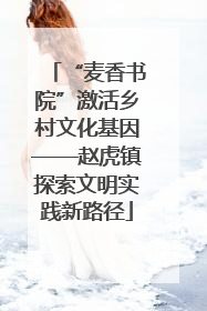 “麦香书院”激活乡村文化基因——赵虎镇探索文明实践新路径