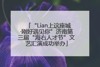“Lian上这座城·刚好遇见你”济南第三届“海右人才节”文艺汇演成功举办