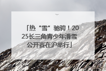 热“雪”驰骋！2025长三角青少年滑雪公开赛在沪举行