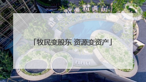 牧民变股东 资源变资产