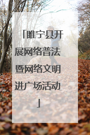 睢宁县开展网络普法暨网络文明进广场活动