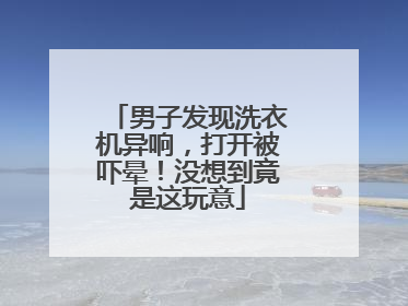 男子发现洗衣机异响，打开被吓晕！没想到竟是这玩意