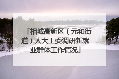 相城高新区（元和街道）人大工委调研新就业群体工作情况