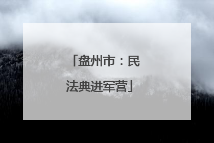盘州市：民法典进军营