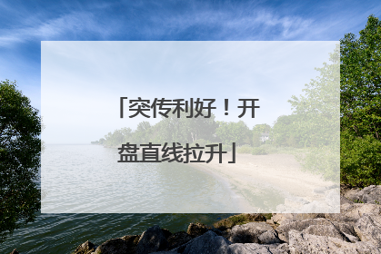 突传利好！开盘直线拉升