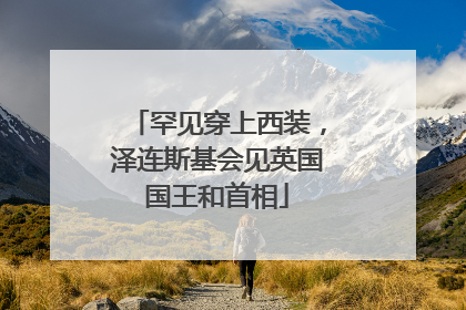 罕见穿上西装，泽连斯基会见英国国王和首相