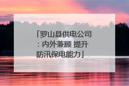 罗山县供电公司：内外兼顾 提升防汛保电能力