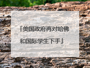 美国政府再对哈佛和国际学生下手