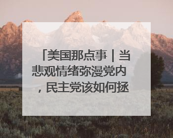 美国那点事｜当悲观情绪弥漫党内，民主党该如何拯救自己？
