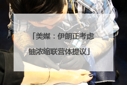 美媒：伊朗正考虑铀浓缩联营体提议