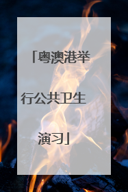 粤澳港举行公共卫生演习