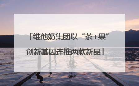 维他奶集团以“茶+果”创新基因连推两款新品