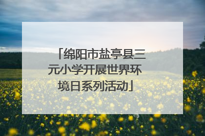 绵阳市盐亭县三元小学开展世界环境日系列活动
