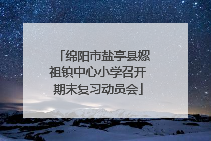 绵阳市盐亭县嫘祖镇中心小学召开期末复习动员会