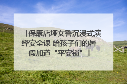 保康店垭女警沉浸式演绎安全课 给孩子们的暑假加道“平安锁”