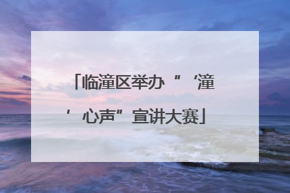 临潼区举办“‘潼’心声”宣讲大赛