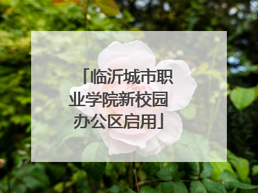 临沂城市职业学院新校园办公区启用
