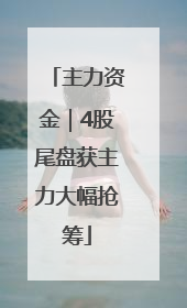 主力资金｜4股尾盘获主力大幅抢筹