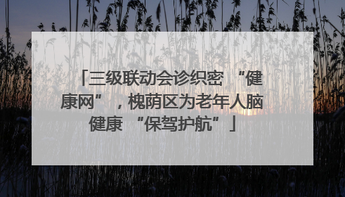 三级联动会诊织密 “健康网”，槐荫区为老年人脑健康 “保驾护航”