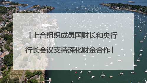 上合组织成员国财长和央行行长会议支持深化财金合作