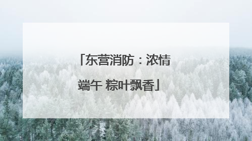 东营消防：浓情端午 粽叶飘香