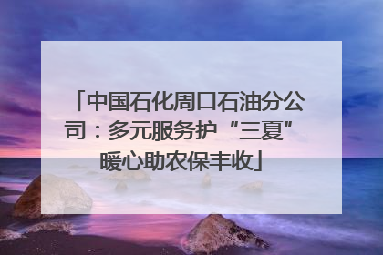 中国石化周口石油分公司：多元服务护“三夏” 暖心助农保丰收