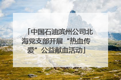 中国石油滨州公司北海党支部开展“热血传爱”公益献血活动