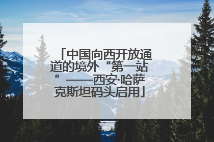 中国向西开放通道的境外“第一站”——西安·哈萨克斯坦码头启用