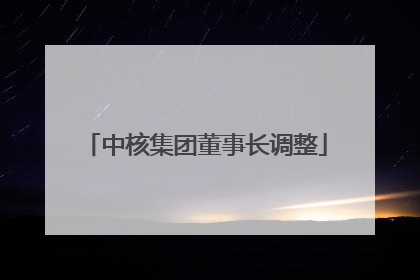 中核集团董事长调整
