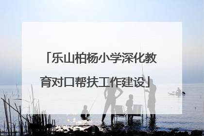 乐山柏杨小学深化教育对口帮扶工作建设