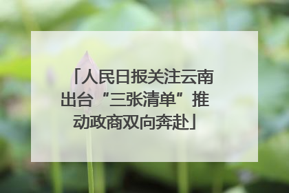 人民日报关注云南出台“三张清单”推动政商双向奔赴