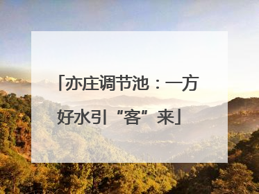 亦庄调节池：一方好水引“客”来