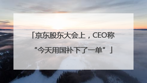 京东股东大会上，CEO称“今天用国补下了一单”