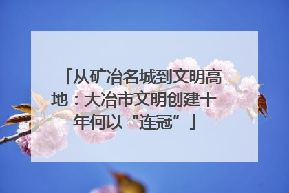 从矿冶名城到文明高地：大冶市文明创建十年何以“连冠”