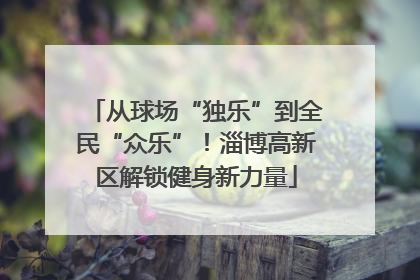 从球场“独乐”到全民“众乐”！淄博高新区解锁健身新力量