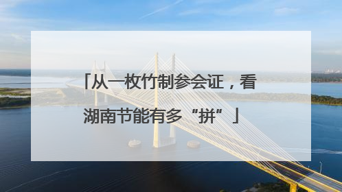 从一枚竹制参会证，看湖南节能有多“拼”