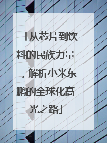 从芯片到饮料的民族力量，解析小米东鹏的全球化高光之路