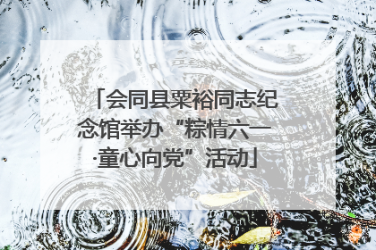 会同县粟裕同志纪念馆举办“粽情六一·童心向党”活动