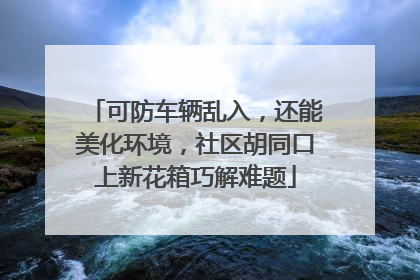 可防车辆乱入，还能美化环境，社区胡同口上新花箱巧解难题