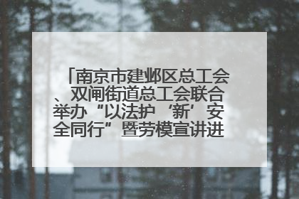 南京市建邺区总工会、双闸街道总工会联合举办“以法护‘新’安全同行”暨劳模宣讲进工地服务活动